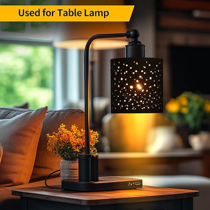 2 Pack Small Metal Lamp Shades, Cylinder Metal Lamp Shade with 1-5/8" Fitter, Lampshade Replacement for Lighting Fixture, Chandelier, Table Lamps, Wall Lamp, Floor Lamp, Diameter 4.75 in Height 5 in