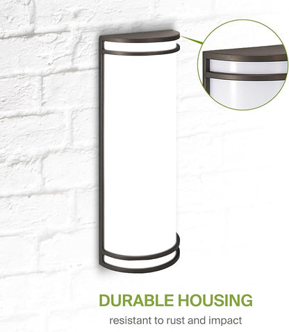 ASD 18 Inch LED Outdoor & Indoor Wall Mount Light Fixture - Oil Rubbed Bronze Modern Wall Sconce Lighting - 20W 120-277V 3000K 4000K 5000K Adjustable Dimmable Front Door & Patio Exterior Lights - ETL