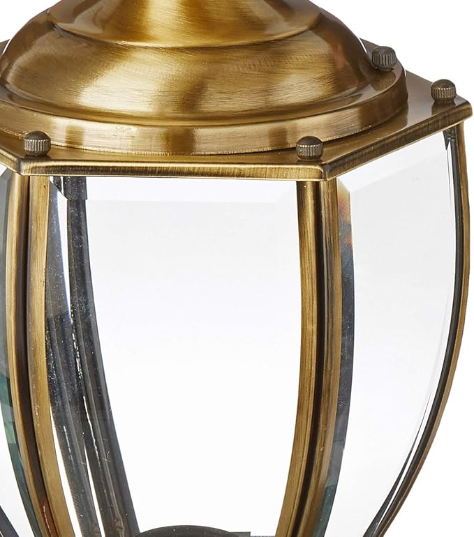 Livex Lighting 2009-01 Transitional One Light Post-Top Lanterm from Outdoor Basics Collection Finish, Antique Brass