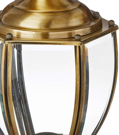 Livex Lighting 2009-01 Transitional One Light Post-Top Lanterm from Outdoor Basics Collection Finish, Antique Brass