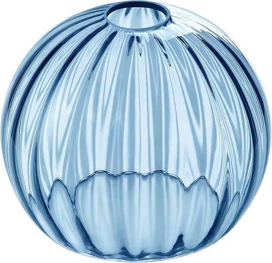 Clear Glass Shade,Replacement Globe & Cover for Lighting Fixture, 8" Diameter, Replacement with 1.65 Inch Fitter for Wall Lamps Chandeliers or Ceiling Light (1, 8Inch - Blue Glass)