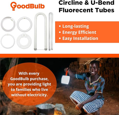GoodBulb 40-Watt 16 Inch T9 Fluorescent Circline Light Bulb 3000K Soft White Color G10q Base 2533 Lumens 10000 Life Hours 80 CRI Pack of 12 Bulbs