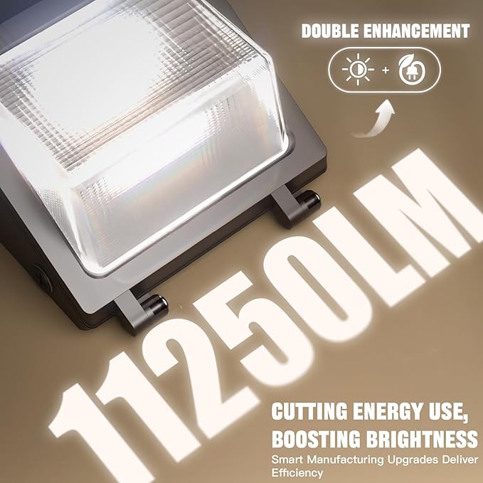 LED Wall Pack Light 8Pack 75/65/50W with Dusk-to-Dawn Sensor, 11250 LM 6000/5000/4000K LED Security Flood Lighting, 120V Outdoor Wall Lights for Parking Lots|Warehouses|Factories|Yard