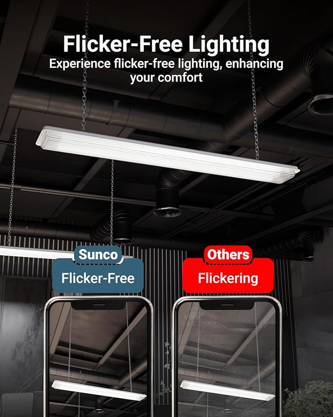 Sunco Lighting 50 Pack T8 LED 4FT Tube Light Bulbs Ballast Bypass Fluorescent Replacement 5000K Daylight, 18W, Clear Cover, Retrofit, Single Ended Power (SEP), Commercial Grade - UL, DLC 50 Pack