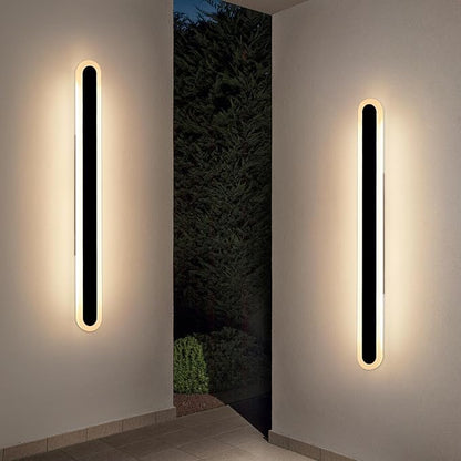 2 Pack Long Outdoor Wall Light, 47.2inch Modern Wall Sconce, 3000K Warm White, IP65 Waterproof, White Acrylic, 42W Minimalist Exterior Light Fixture for Garage, Patio, Porch, Garden