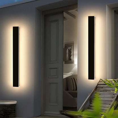 Mikeru 39inch Outdoor Wall Light Fixtures, 3000k Exterior Wall Sconces, Acrylic Invisible Exterior Wall Light for Porch Modern Outdoor Wall Mount Lighting for House Porch Patio Garage