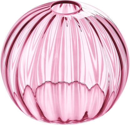Clear Glass Shade,Replacement Globe & Cover for Lighting Fixture, 8" Diameter, Replacement with 1.65 Inch Fitter for Wall Lamps Chandeliers or Ceiling Light (1, 8Inch - Pink Glass)