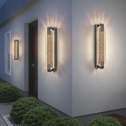 camuucci Dusk to Dawn Outdoor Light, 23.6 Inch LED Porch Lights Outdoor Waterproof Modern Outside Sconce Wall Mount for Doorway Hallway Porch Patio Yard Doorway Bronze
