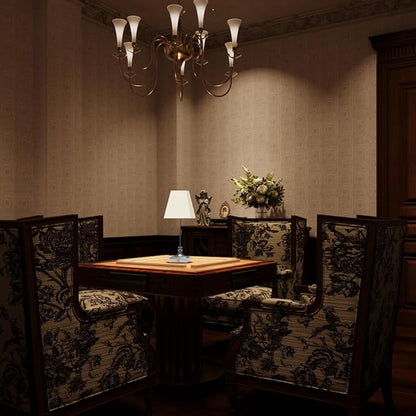 Rechargeable LED Table Lamps with Stepless Touch Control,Sliver Cordless Lamp for Living Room&Bedside&Patio&Shower,Small Desk Lamp(6000mAH Battery),2 Pack for Home Decor,Best Gifts for Family