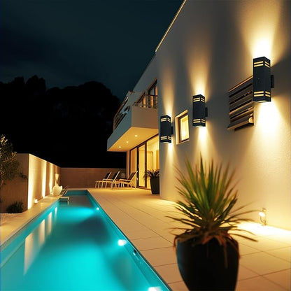Motion Sensor Outdoor Light with 25ft Detection Range, 3 Lighting Modes Dusk to Dawn Porch Light, Waterproof Wall Sconce for Large Yard, Patio, Garage, Front Door, ETL Listed