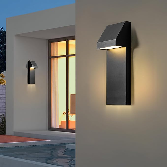 Canto LED Outdoor Wall Sconce 26W Integrated LED Outdoor Wall Mount,Anti Rust Textured Black Suit for Wet Locations and All Rooms,Easily Installed in Any Direction.Bulb Included.