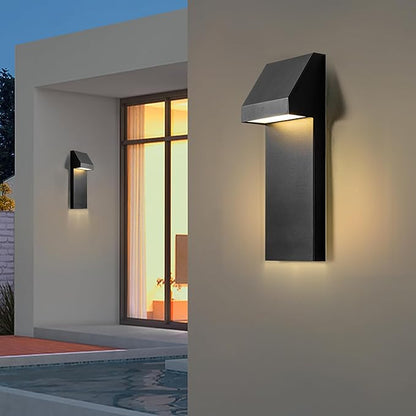 Canto LED Outdoor Wall Sconce 26W Integrated LED Outdoor Wall Mount,Anti Rust Textured Black Suit for Wet Locations and All Rooms,Easily Installed in Any Direction.Bulb Included.