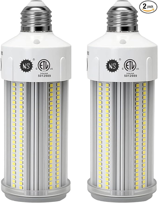 NS LED Corn Light Bulbs 9000 Lumens Super Bright (600W Equivalent), A19 60W E26 5000K Daylight, Energy Saving 90%, Non-Dimmable (1-Set)-for Home Workshop