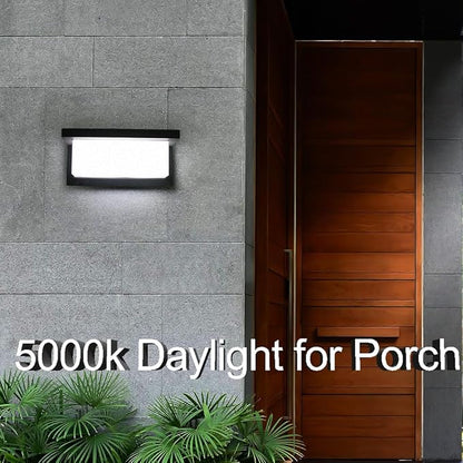 Sytmhoe 5000K Daylight White Exterior Wall Light, 2Packs Modern LED Exterior Light Fixture Wall Mount Ip65 Waterproof, Wall Porch Light for Garage Walkway Hallway Backyard Garden(2packs)