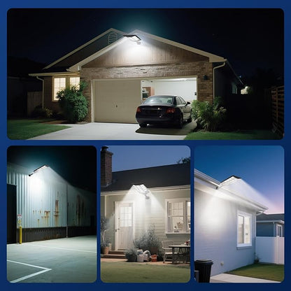 Solar Street Lights Outdoor, 10000K LED, Waterproof IP65, Motion Sensor, Dusk to Dawn, Easy Install for Yard, Parking Lot, Outdoor Lighting, Security Light for Outside, 1 Pack
