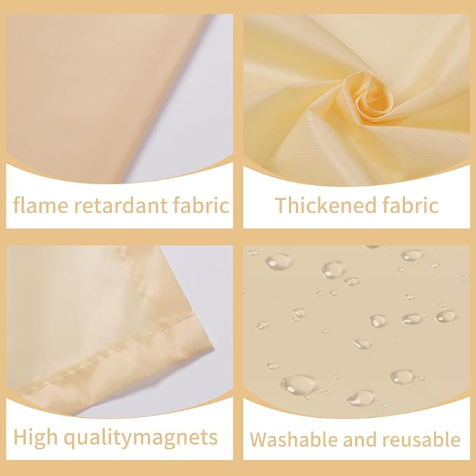 2pcs Fluorescent Light Covers - Light Covers for Ceiling Lights Classroom, Magnetic Light Filters for Office, Hospitals, Home 4 x 2 Feet (warm yellow)