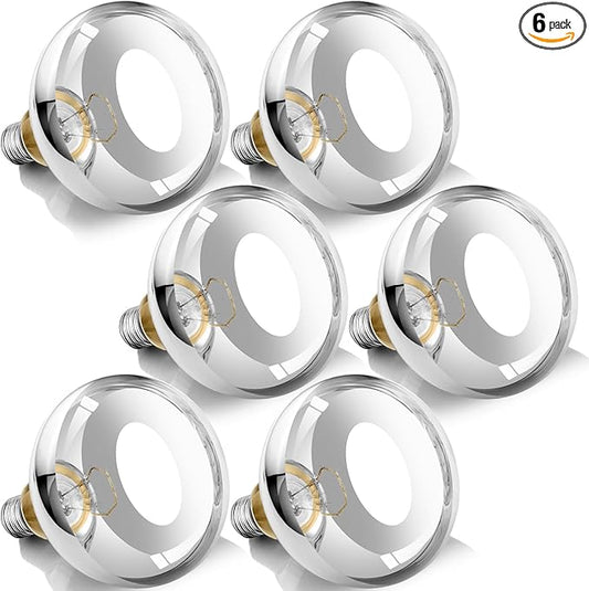 250W Heat Lamp Bulbs, 8000 Hours Rated, R40 Bathroom Shower Incandescent Light Bulb, Infrared Heating for Chickens, Reptiles, Pets, Food, E26 Base, 6 Pack