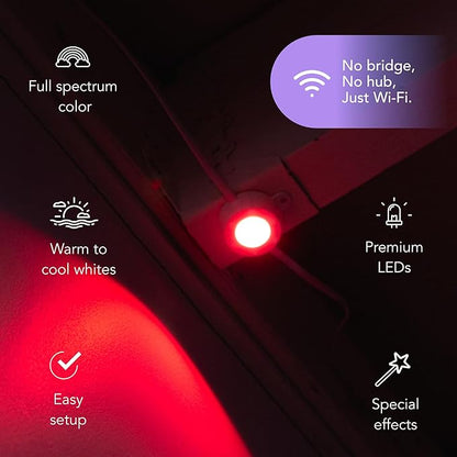 LIFX 50ft Outdoor Permanent Smart Lights, RGBW LED Strip with Supercolor, Wi-Fi Enabled, Cuttable & Extendable, App & Voice Control, Alexa/Google/Apple Compatible, IP67 Weatherproof, LFXSL50-30/LED