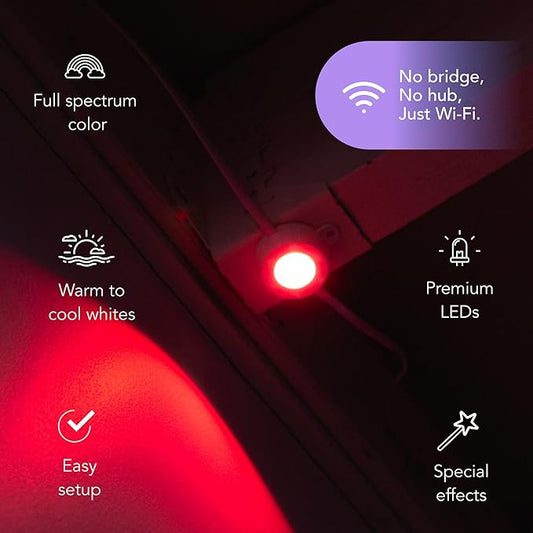 LIFX 50ft Outdoor Permanent Smart Lights, RGBW LED Strip with Supercolor, Wi-Fi Enabled, Cuttable & Extendable, App & Voice Control, Alexa/Google/Apple Compatible, IP67 Weatherproof, LFXSL50-30/LED