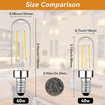 TJOY E12 Candelabra LED Bulb, 60W Equivalent Dimmable 2700K Soft Warm White, Small Base T6 Clear Edison Bulb 5.5W Vintage T25 Decorative for Chandelier Ceiling Fan Wall Sconce, 600lm, 12packs