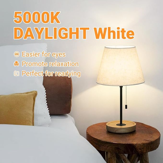 A19 E26 Base Dimmable Edison LED Bulb, 4W(40 Watt Equivalent) Stepless Dimming Light Bulbs 400lm, 5000K Daylight White, Vintage Clear Glass LED Filament Bulb for Home, Wall Sconce, Chandelier, 6 Pack