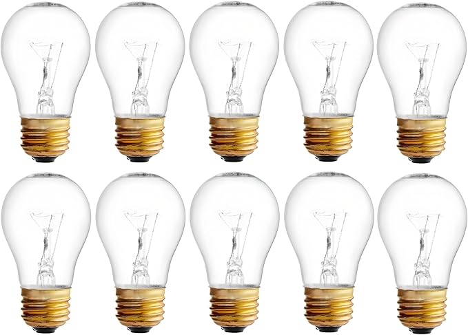 OCS Parts Hatco 02.30.265.00 Replacement Specialty Light Bulbs for Commercial Heat Warmers | 10-Pack | 40W 120V E26 PFTE Coated High Temp Shatter Resistant Specialty Consumer Lamps