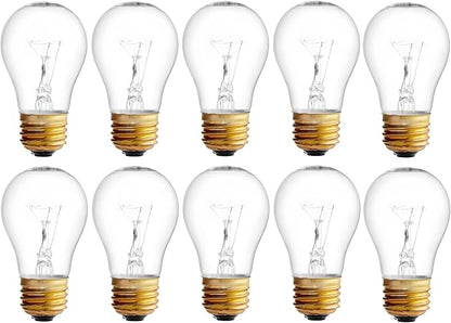 OCS Parts Hatco 02.30.265.00 Replacement Specialty Light Bulbs for Commercial Heat Warmers | 10-Pack | 40W 120V E26 PFTE Coated High Temp Shatter Resistant Specialty Consumer Lamps