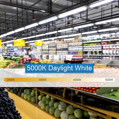 T8 LED Bulbs 4 Foot, 12 Pack 36W 4680LM 5000K Daylight White Type B 4FT LED Tube Lights, T8 T10 T12 Fluorescent Replacement Bulbs, Ballast Bypass, V-Shaped, Double Ended Power, Clear Cover