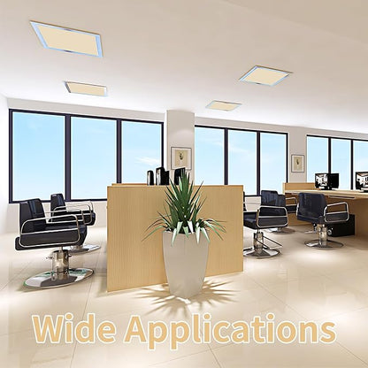 2pcs Fluorescent Light Covers - Light Covers for Ceiling Lights Classroom, Magnetic Light Filters for Office, Hospitals, Home 4 x 2 Feet (warm yellow)