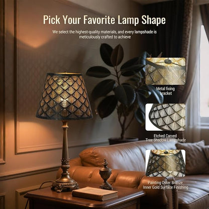 Lampshade, desk lamp shade,lampshades for table lamp and floor lamp shades are 6 "Top x 10" Bottom x 7.5 "Hight, used for bedrooms, living rooms, and college dorm room