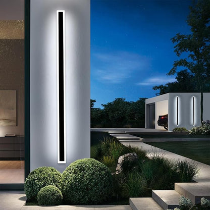 Mikeru 2pack 71inch Outdoor Wall Light Fixtures, 10%-100% Dimmable Outdoor Wall Lights Exterior Front Porch Light 3000-6000k Wall Mounted Led Lighting for Basement, Shop,Garage Lighting