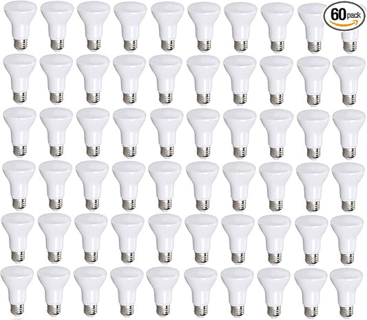Bioluz LED 60 Pack 90 CRI BR20 LED Bulb 6W=50W 3000K Soft White Dimmable 540 Lumen Outdoor/Indoor Flood Light UL-Listed CEC Title 20 Compliant, (Br20-3K500E)
