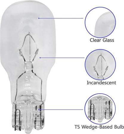 Diximus Landscape Low Voltage - Pack 20-12 Volt 11W - T5 Wedge Bulbs - Compatible with Malibu Lights - Garden - Deck Light Bulbs - Yard Bulbs (Clear, 20)
