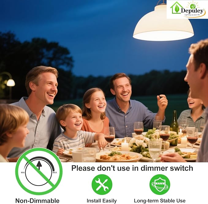 Depuley LED Light Bulbs E26: Edison LED Filament Bulbs 6W Equivalent 60W - Vintage Chandelier Lights Bulb 2700K Warm White - ST58 Clear Glass Bulb 360°Omnidirectional Lighting 800LM 90+CRI 12-Pack