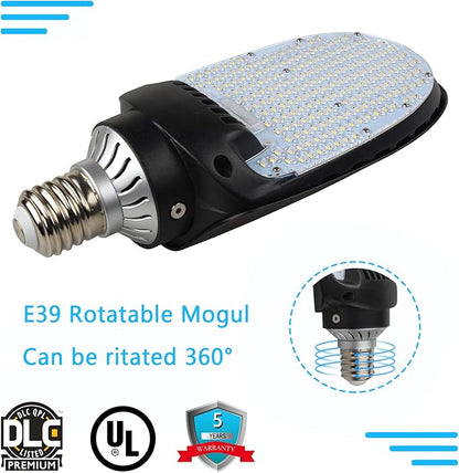115W LED Shoebox Corn Retrofit Lamps, 5000K 15525LM Shoebox Corn Light Bulb(500W MH Equiv.) Rotatable E39 Mogul Base, 180° LED Paddle Bulb for Retrofitting Parking Lot Street Lighting (4-Pack)