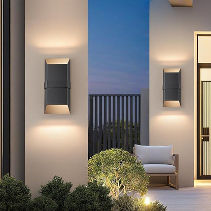 Outdoor Lights Fixture, Modern Led Wall Sconce Indoor, Black Exterior Wall Lights for House, Front Porch Light Outdoor Wall Mount, Patio Lights Fixture for Garage, Yard, 3000K