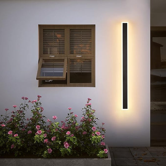 Modern Outdoor Lights,Led 26W Porch Sconce 3000-6000K 51.2in Frosted White Acrylic Exterior Light Fixture Watetproof Suitable for Patio,Garage Entry House