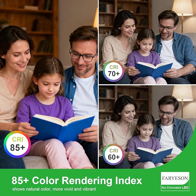 Ultra Efficient Light Bulbs 60 Watt Soft White, A19 LED E26 Frosted Bulb 2700K 750 Lumens, 30000 Hrs Lifetime, Energy-Efficient 4.9W=60W, Low Heat, Flicker-Free, Non-Dimmable, 6 Pack