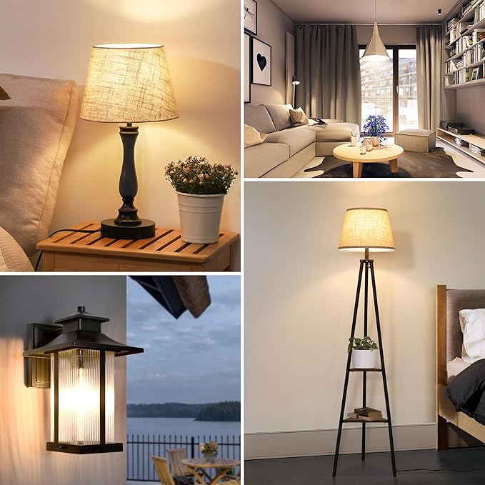 A19 E26 Base Dimmable Edison LED Bulb, 6W(60 Watt Equivalent) Stepless Dimming Light Bulbs 600lm, 4000K Neutral White, Vintage Clear Glass LED Filament Bulb for Home, Wall Sconce, Chandelier, 6 Pack