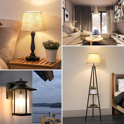 A19 E26 Base Dimmable Edison LED Bulb, 6W(60 Watt Equivalent) Stepless Dimming Light Bulbs 600lm, 4000K Neutral White, Vintage Clear Glass LED Filament Bulb for Home, Wall Sconce, Chandelier, 6 Pack