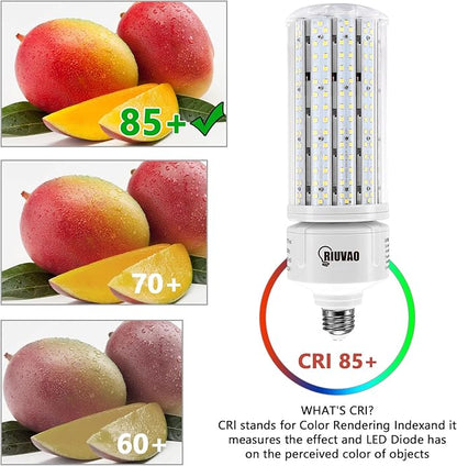 LED Corn Light Bulb 100W Super Bright 15000Lm 5000k E26 /E39 Led Corn Bulb, 1000W Equivalent CFL Metal Halogen HID Led Bulb for Outdoor Indoor Area Garage Basement Warehouse