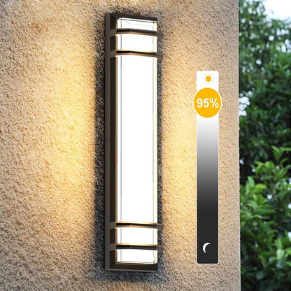 Sytmhoe Exterior Wall Lights,36w Dimmable LED Modern Porch & Patio Wall Light Fixture, 23.6in Black Exterior Sconce Wall Mounted Lights Suitable for Garage Living Room Courtyard House(3000K)