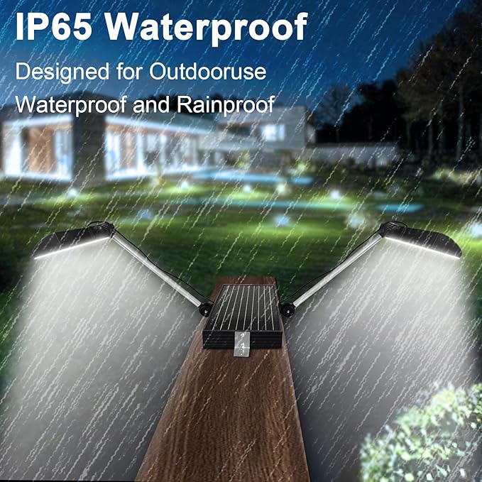 Outdoor Solar Sign Light, 420 LEDs, 5090 Lumens, 12000 mAh, IP65 Waterproof, Solar Powered Commercial Lights, For Real Estate Signs, Garden Walls, Large Store Sign Lighting