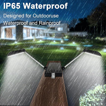 Outdoor Solar Sign Light, 420 LEDs, 5090 Lumens, 12000 mAh, IP65 Waterproof, Solar Powered Commercial Lights, For Real Estate Signs, Garden Walls, Large Store Sign Lighting
