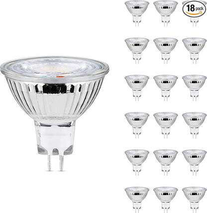 Feit Electric MR16 LED Reflector Light Bulb, 20W Equivalent, Dimmable, GU5.3 Base, 90+ CRI, 200 Lumen, Adjustable Color Temperature Track Lighting, 25,000-Hour Lifespan, BPBAB/3CCTCA/3/6, 18-Pack