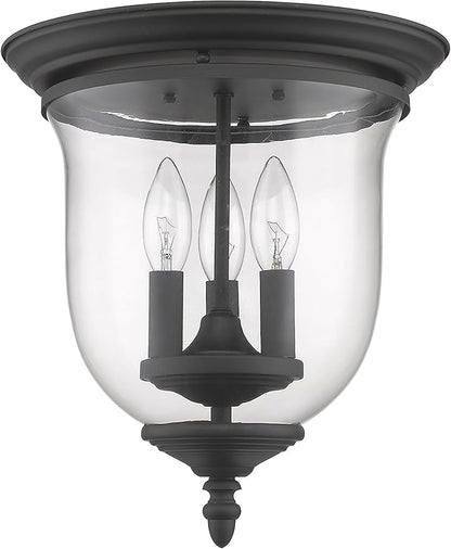 Livex Lighting 5021-04 Legacy 3-Light Ceiling Mount, Black