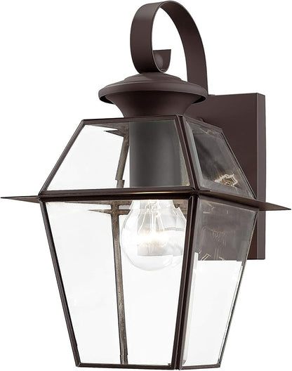Livex Lighting 2181-07 Westover 1-Light Outdoor Wall Lantern, Bronze