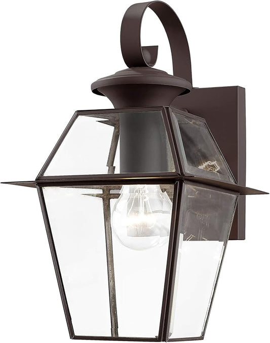 Livex Lighting 2181-07 Westover 1-Light Outdoor Wall Lantern, Bronze
