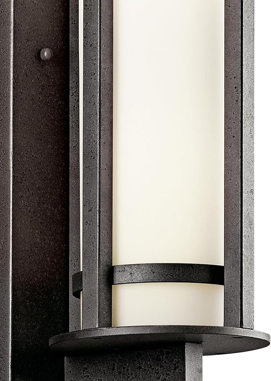 Kichler Camden 26" 3 Light Outdoor Wall Light with Opal Etched Glass in Anvil Iron