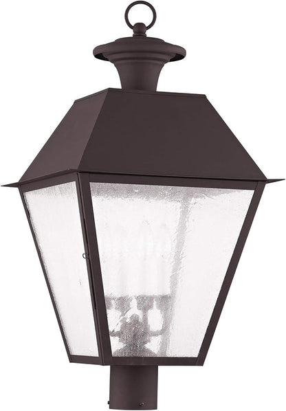 Livex Lighting 2173-07 Mansfield 4-Light Outdoor Post Head, Bronze